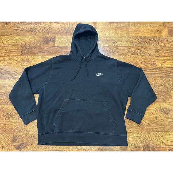 Nike Men's Classic Logo Embroidered Hoodie - Black - Size XL Casual Loungewear - Picture 1 of 5